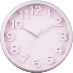 Wandklok Elevated Classic Numbers - Zachtroze - 5x33.5x33.5cm