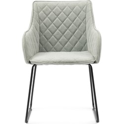 Riviera Maison Frisco Drive Dining Armchair, belgium weave, soft green