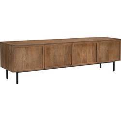 Livingfurn - TV meubel Elan - 180x50x40 cm - Mangohout