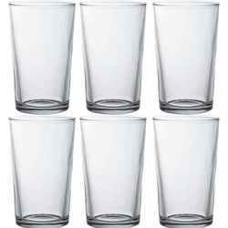 6x Drinkglazen/waterglazen transparant Chope 330 ml - Longdrinkglazen