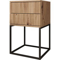Meubella - Nachtkastje Sylvester 7 - Eiken - 40 cm