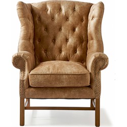 Riviera Maison Fauteuil Met Armleuning - Franklin Park Wing Chair  - Bruin 