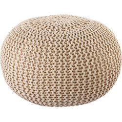 SVJ Poef - 45x45x30 cm - Kunststof - Beige
