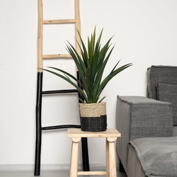 Decoratieve ladder - Naturel/zwart - Teak - 45x4x145cm - Styling at Home