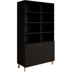Meubella - Boekenkast Palamos - Mat zwart - 100 cm