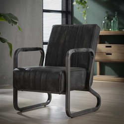 Hoyz - Fauteuil Vintage - Curved Frame - Antraciet