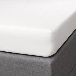 Luxe splittopper-hoeslaken - Egyptisch percal katoen - 180x200 - wit