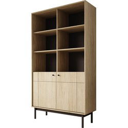Meubella - Vitrinekast Jules 2 - Eiken - 104 cm