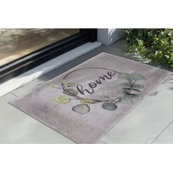 Wasbare Deurmat Binnen – Home – Anti-slip & Absorberend, Voor Hal of Entree - Grijs- 45x75 CM