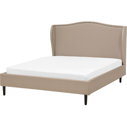 Beliani COLMAR - Tweepersoonsbed-Beige-Polyester