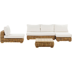 Beliani VARALLO - Loungeset-Natuurlijk-Rotan