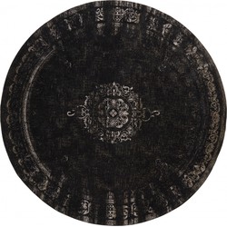 Nordal GRAND karpet rond zwart/grijs 240cm
