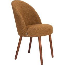 Dutchbone Barbara Eetkamerstoelen Boucle Ochre Bruin - Set van 2