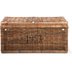 Riviera Maison Rustic Rattan Cobblers Wharf Trunk, 90x40 cm