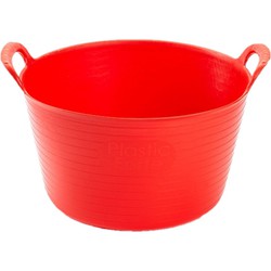 Plasticforte flexibele emmer/kuip - rood - kunststof - rond - 56 liter - 60 x 53 x 38 cm - Wasmanden