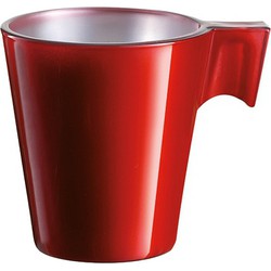 Espresso mokjes/bekertjes rood 80 ml - Bekers