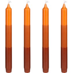 Mica Decorations Dip-dye Dinerkaars - Set van 4 - H25 x Ø2,2 cm - Oranje