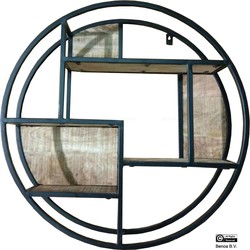 Benoa Dinuba Iron Round Wall Rack 80 cm