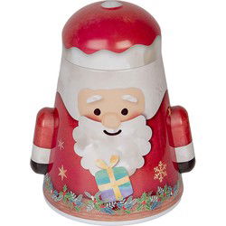 Clayre & Eef Bewaarblik Kerstkraam 12x10x15 cm Rood Blik