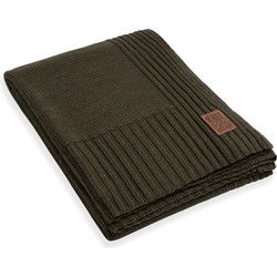 Knit Factory Uni Gebreid Plaid XL - Woondeken - Kleed - Groen - 195x225 cm