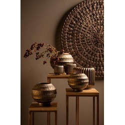 PTMD Bloempot Cherith - 23x23x21 cm - Keramiek - Brons