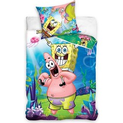 Dekbedovertrekset - Spongebob Happy - 140x200 + 60x70cm