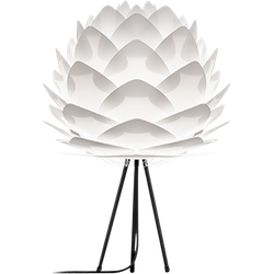 Silvia Medium tafellamp white - met tripod zwart - Ø 50 cm