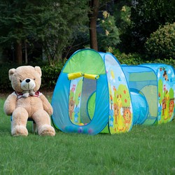 Decopatent® Ballenbak MET Speeltent EN Speeltunnel - Ballenbak Speeltent - Baby - Peuter - Speeltent voor kinderen - Ballentent Popup