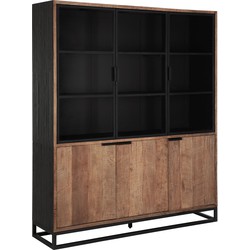 DTP Home Showcase Cosmo No.2 medium, 2x3 doors,215x180x45 cm, recycled teakwood