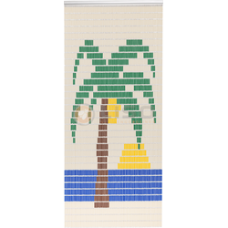 001 Vliegengordijn met Palmboom- kant en klaar 92 x 209