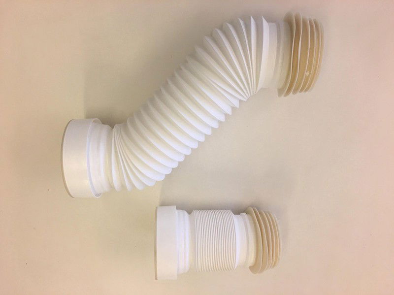 Uittrekbare flexibele WC afvoer 30-57cm wit - 