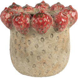 Clayre & Eef Bloempot Beige Terracotta