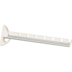 Leifheit Kledinghaak - 1x - inklapbaar - kunststof - wit - 31 cm - Kledinghangers