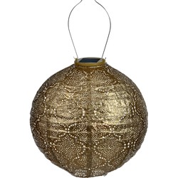 Solar lampion rond bazaar 30 cm goud - Lumiz