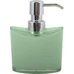 MSV Zeeppompje/dispenser Aveiro - PS kunststof - groen/zilver - 11 x 14 cm - 260 ml - Zeeppompjes