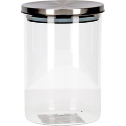 1x transparante bewaarbussen met deksel van glas 650 ml - Voorraadpot