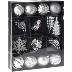 Xmas Hangdeco Set 20Pcs Zilver