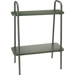 Pro Garden Plantenrek/plantentafel - groen - metaal - 50 x 26 x 66 cm - binnen en buiten - Plantenrekjes