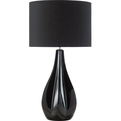 Beliani SANTEE - Tafellamp-Zwart-Porselein