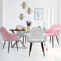 2 x eetkamerstoelen grijs
