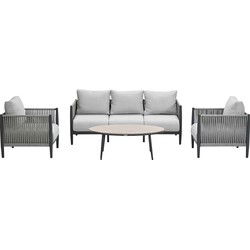 Garden Impressions Tavira loungeset 4-delig - grey sand