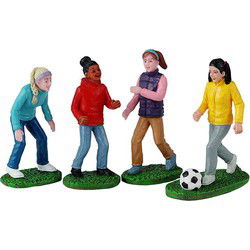 Girls Soccer Game 12x4x20 cm 4st Kersthuisje