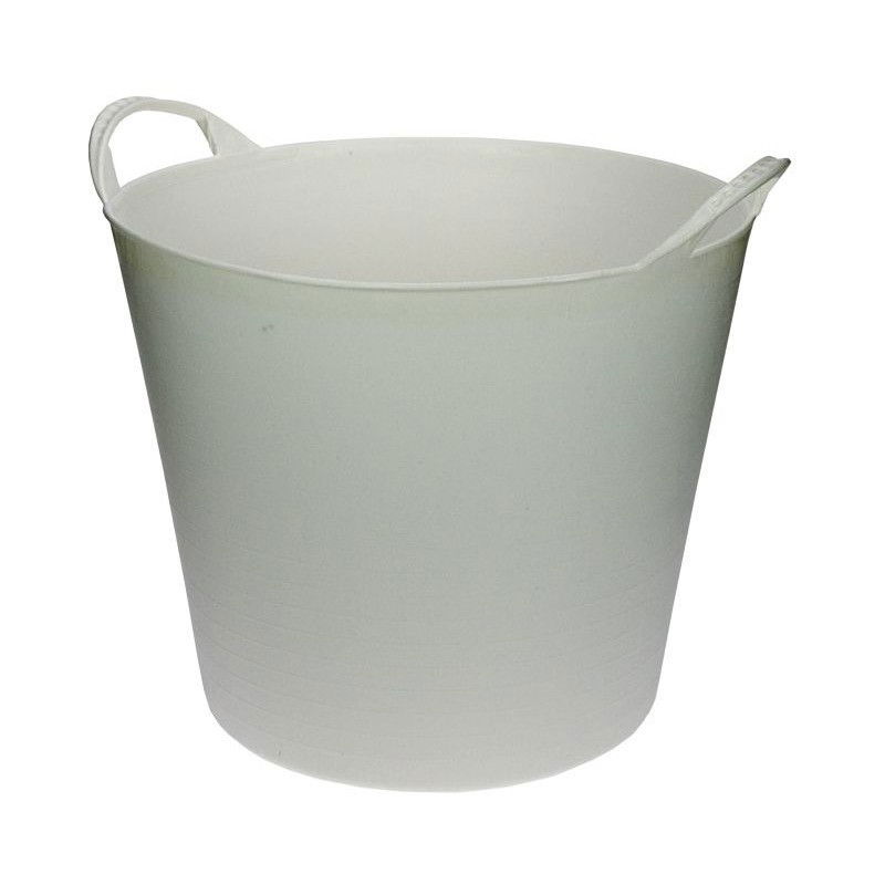 Flexibele opbergmand - wit - kunststof - 20L - 35x30 cm - wasmand - Wasmanden - 