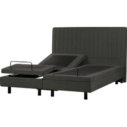 Beliani DUKE II - Tweepersoonsbed-Grijs-Polyester