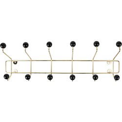 Hoedenrek Saturnus - Goud met Zwarte bollen - 53,5x15x14cm