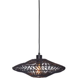 Hanglamp Zanzibar - Rotan Zwart - Ø40x12cm
