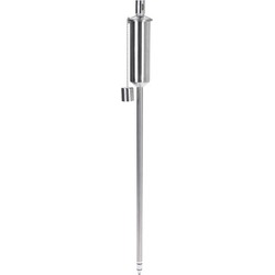 Tuinfakkel - 115 cm - RVS zilver - glasvezel lont - op lampenolie - Fakkels