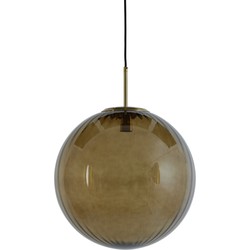 Light&living A - Hanglamp Ø48 cm MAGDALA glas bruin+goud