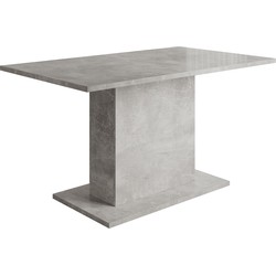 Meubella Eetkamertafel Tova - Grijs betonlook - 138 cm