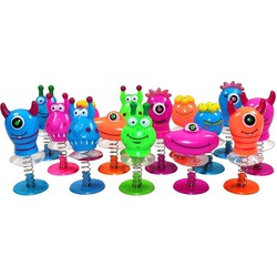 24 STUKS - Jump Up Monsters - Mix Gekleurde Omhoog Springende Monsters - Traktatie - Uitdeelcadeautjes voor jongens & Meisjes